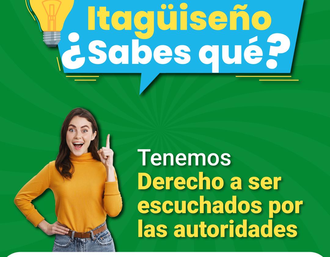 Itaguiseño ¿Sabias qué?

Tenemos derecho a ser escuchados por las autoridades